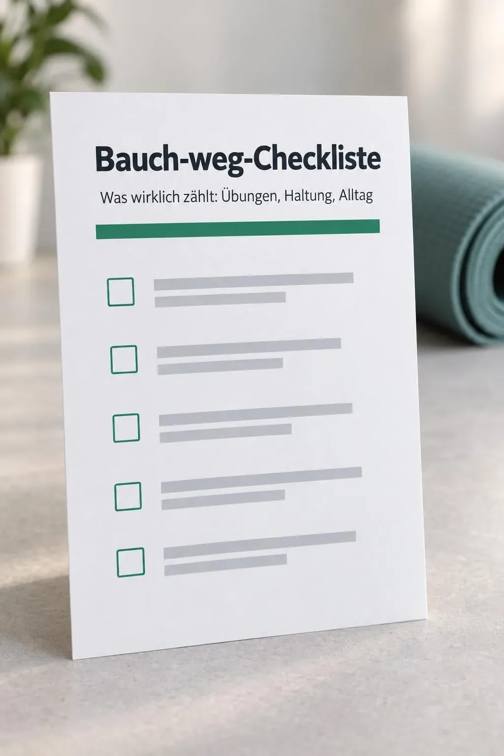 Bauch-weg-Checkliste